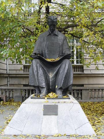 Nikola Tesla Monument in front of University of Belgrade